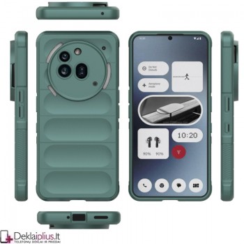 Magic Shield guminis dėklas su kameros apsauga - žalias (Nothing Phone 3A Pro) Magic Shield guminis dėklas su kameros apsauga - žalias (Nothing Phone 3A Pro)
